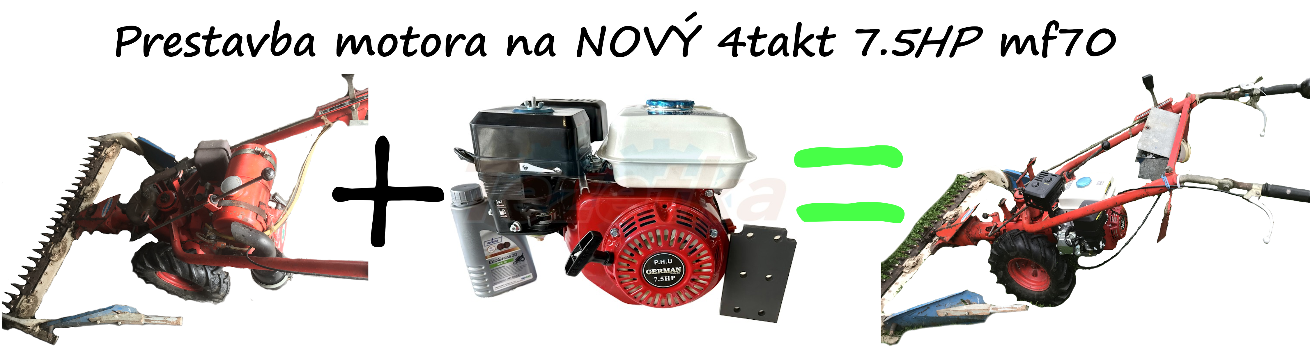 Prestavba motor MF70 4takt german